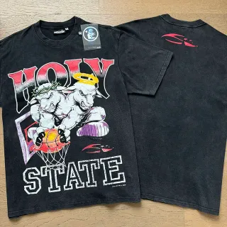 تي شيرت Hellstar Holy State جرافيك أسود مغسول