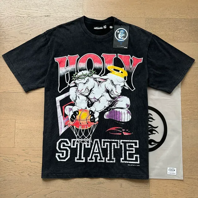 Hellstar Holy State印花水洗黑T恤 3