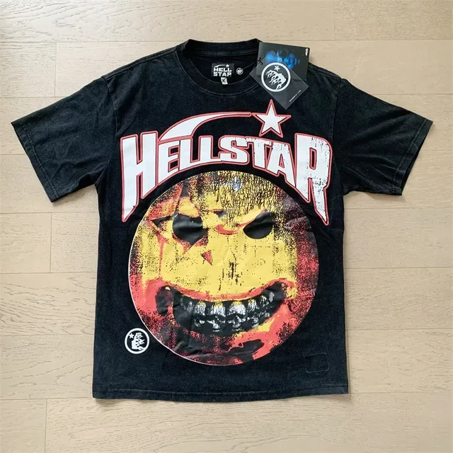 Hellstar Oversized Distressed Graphic Print Black T-Shirt 7