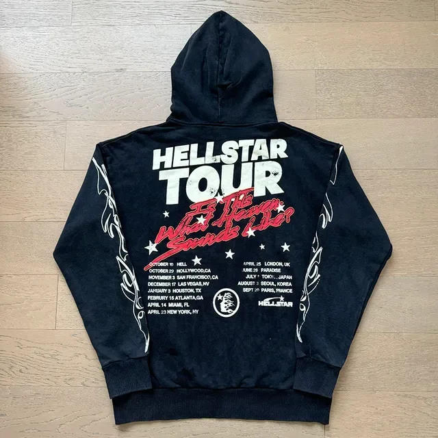 Hellstar Records Flame Graphic Black Tracksuit 2