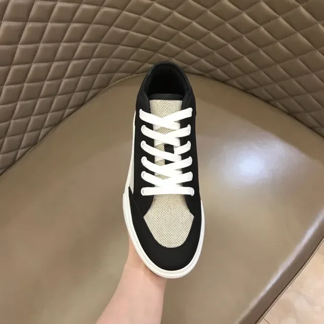 Hermès Noir Beige Maillage et Synthétique Panneau Contraste Blocage de Couleur Lifestyle Sneakers 5