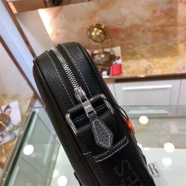 Hermès Black Pebbled Leather Rectangular Crossbody Bag 4