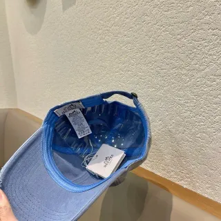 Hermès Blue Light Cotton Exterior Vibrant Interior Lining Baseball Cap