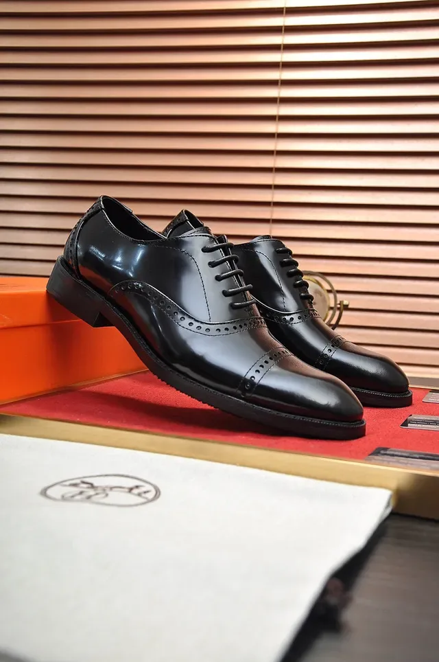 Hermès Zapatos Oxford Brogue con Punta 8
