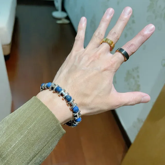 Hermès H-Link Lapis Lazuli and Silver-Tone Bracelet 8
