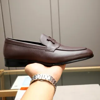 Hermès H-Loafer Marrón Cuero Saffiano Loafer
