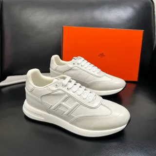 Hermès H-Sneaker Off-White Leather Lifestyle Sneakers