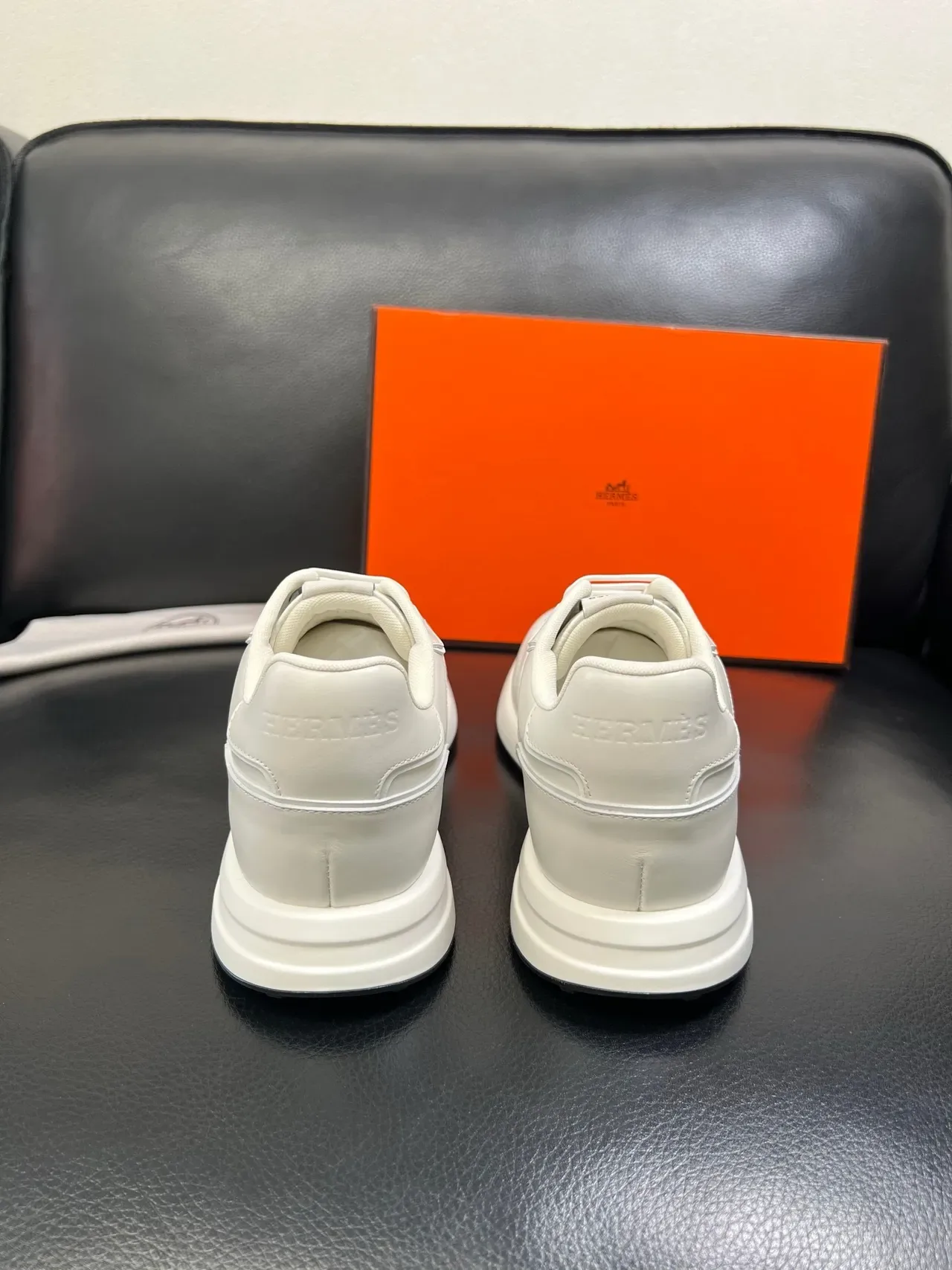 Hermès H-Sneaker Off-White Leather Lifestyle Sneakers 3