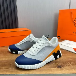 Hermès Navy Multicolor Color-Blocked Sculpted Midsole Lifestyle Sneakers