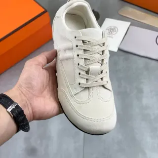 Hermès Off-White Suede Low-Top Lifestyle Sneaker