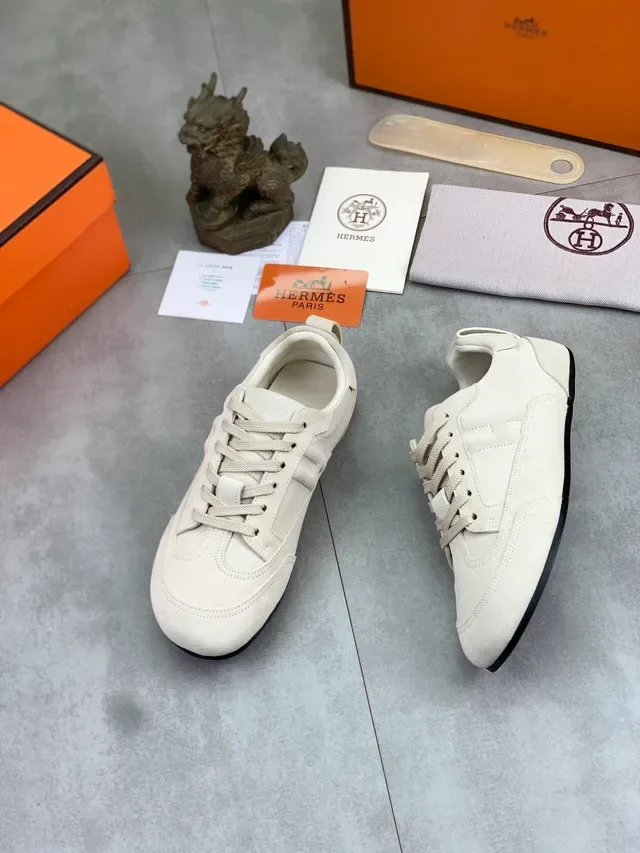 Hermès Off-White Suede Low-Top Lifestyle Sneaker 5
