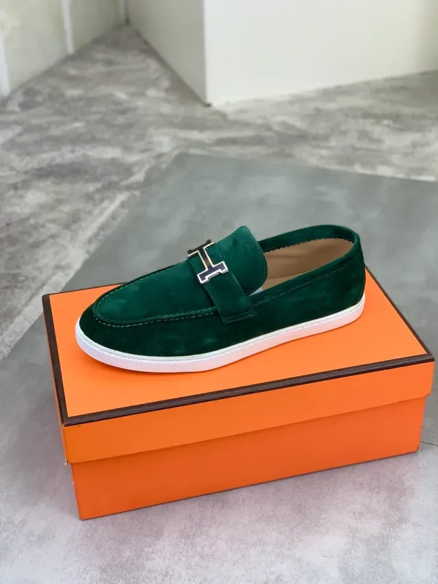 Hermès Oran Loafer Ante Verde Hebilla H-Buckle 4