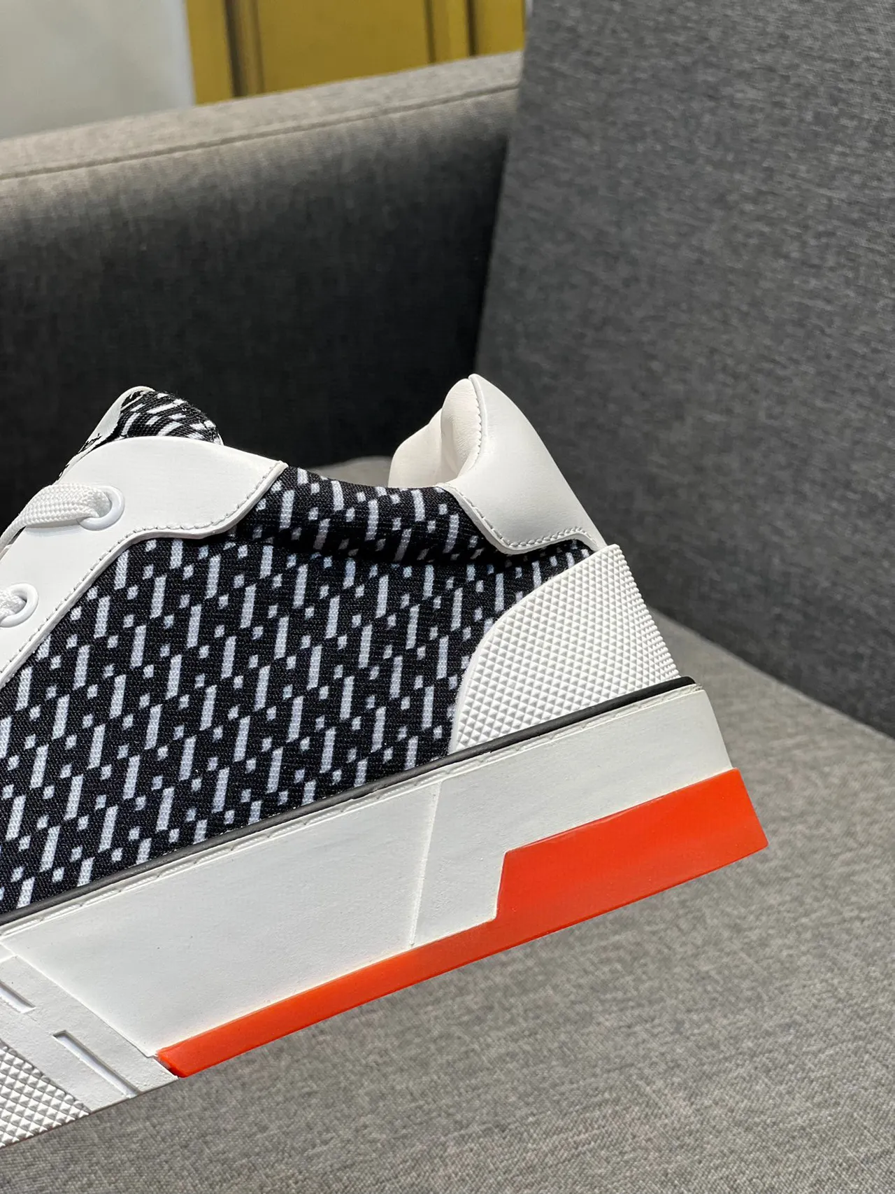 Hermès Sneaker Black White Geometric Pattern Lifestyle Sneakers 8