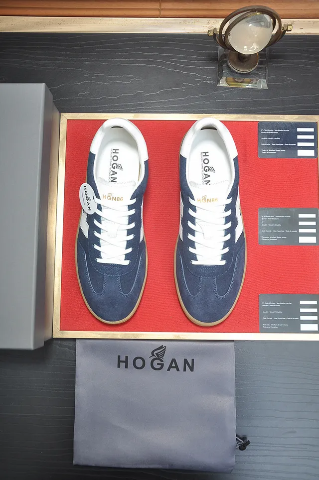 Hogan Navy White Suede H-Panel Chaussures Lifestyle 3