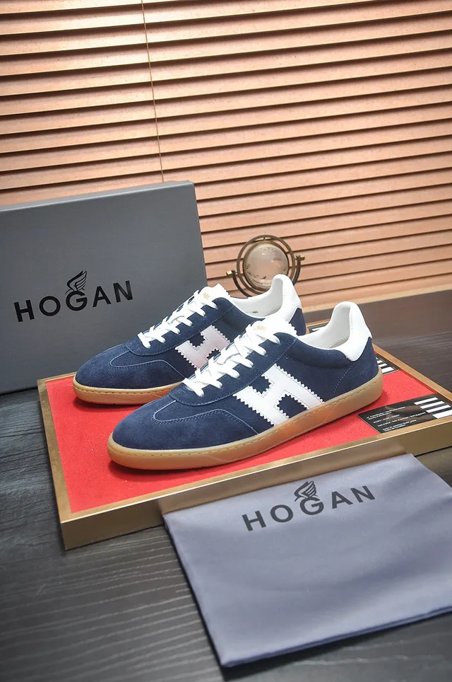 Hogan Navy White Suede H-Panel Chaussures Lifestyle 5