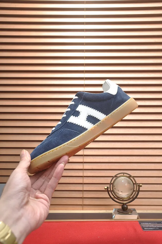 Hogan Navy White Suede H-Panel Chaussures Lifestyle 6