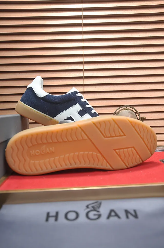Hogan Navy White Suede H-Panel Chaussures Lifestyle 7