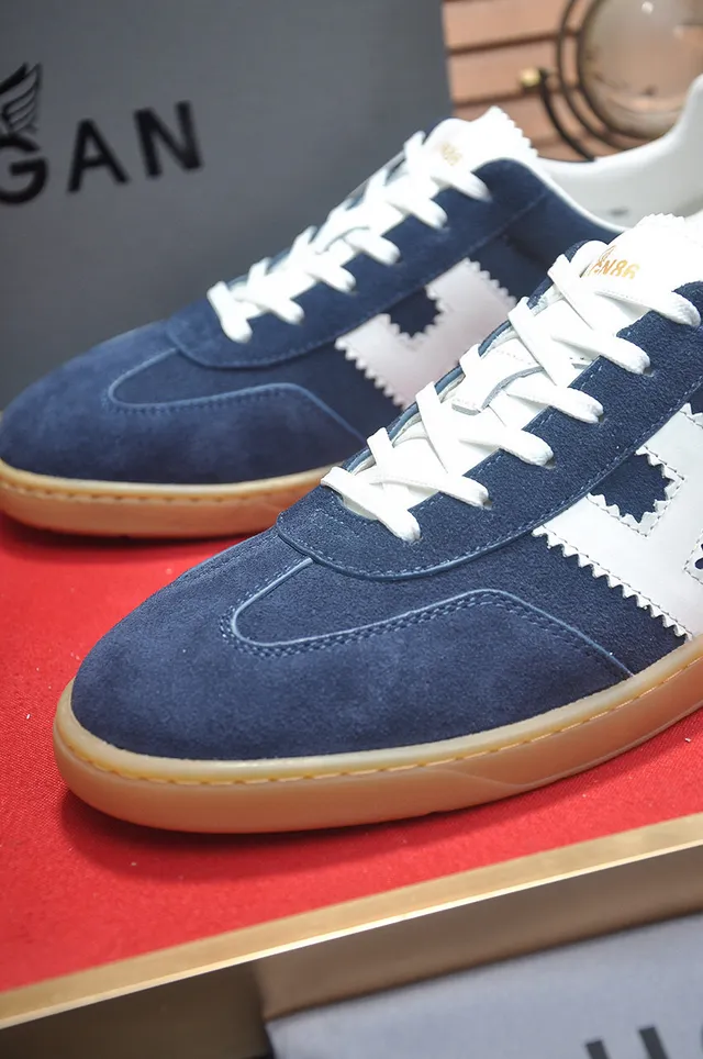 Hogan Navy White Suede H-Panel Chaussures Lifestyle 8
