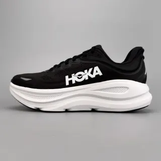Hoka Negro Blanco Malla Ingenierizada Parte Superior Oversized Suela Media Zapatos de running