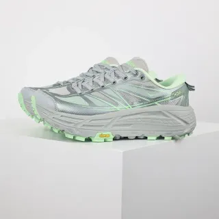 Hoka Gray Green Trail-Ready Cushioned Midsole Running Shoes