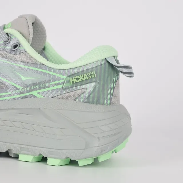 Hoka Gray Green Trail-Ready Cushioned Midsole Running Shoes 4