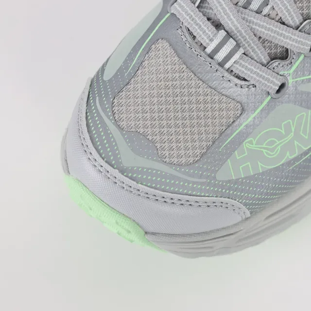 Hoka Gray Green Trail-Ready Cushioned Midsole Running Shoes 5