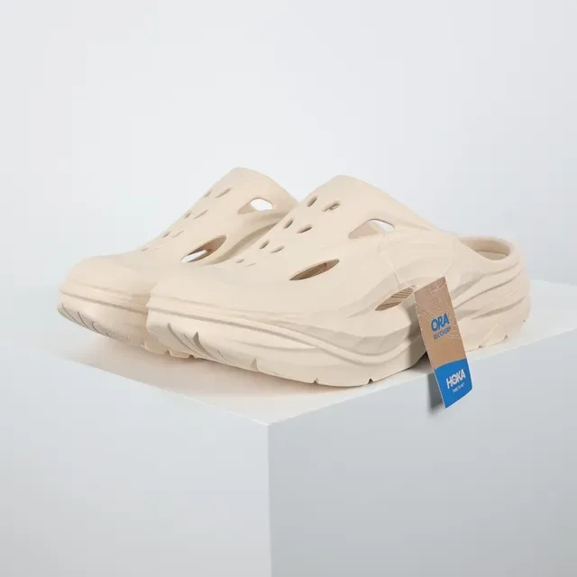 Hoka ORA Recovery Beige Clog 2