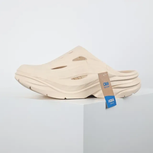 Hoka ORA Recovery Beige Clog 9