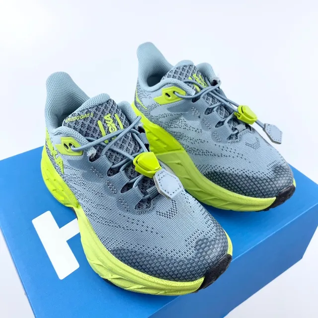 Hoka Tênis de corrida com upper de knit engenheirado superior, midsole chunky cushionado roxo rosa 8
