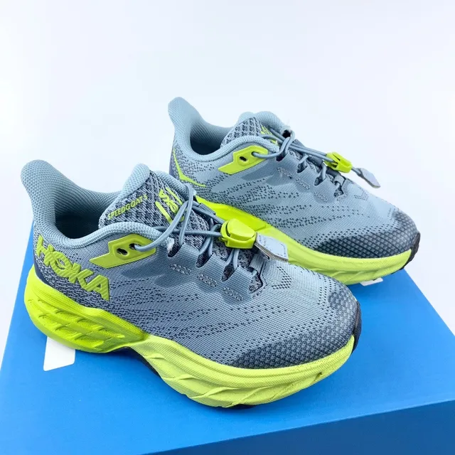 Hoka Tênis de corrida com upper de knit engenheirado superior, midsole chunky cushionado roxo rosa 9