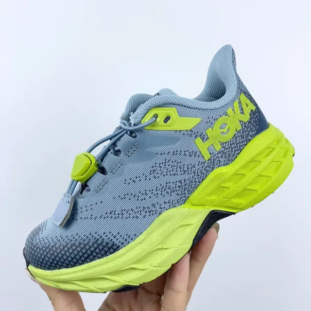 Hoka Tênis de corrida com upper de knit engenheirado superior, midsole chunky cushionado roxo rosa 10