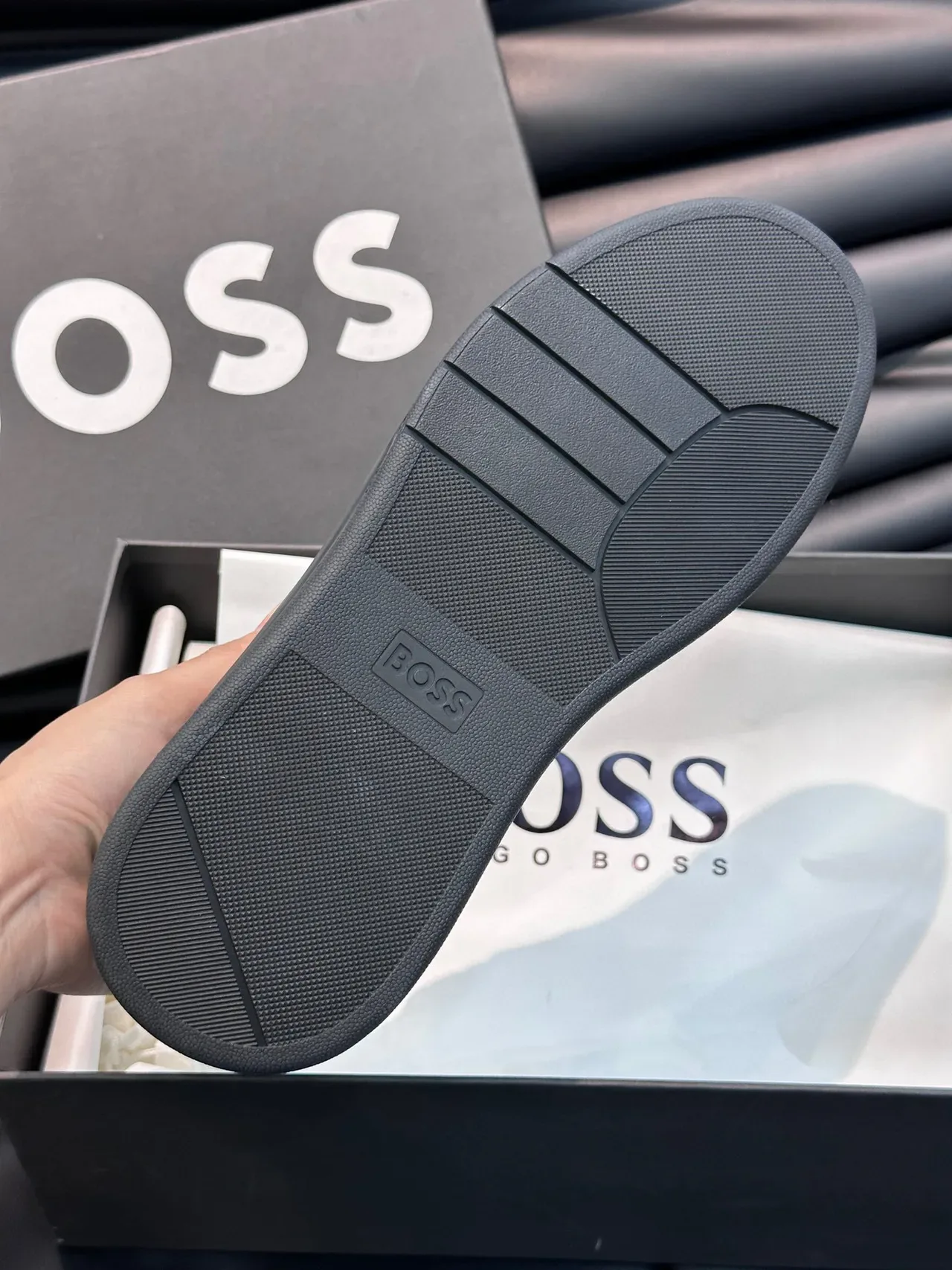 Hugo Boss Black Gold Leather Branding Lifestyle Sneakers 2