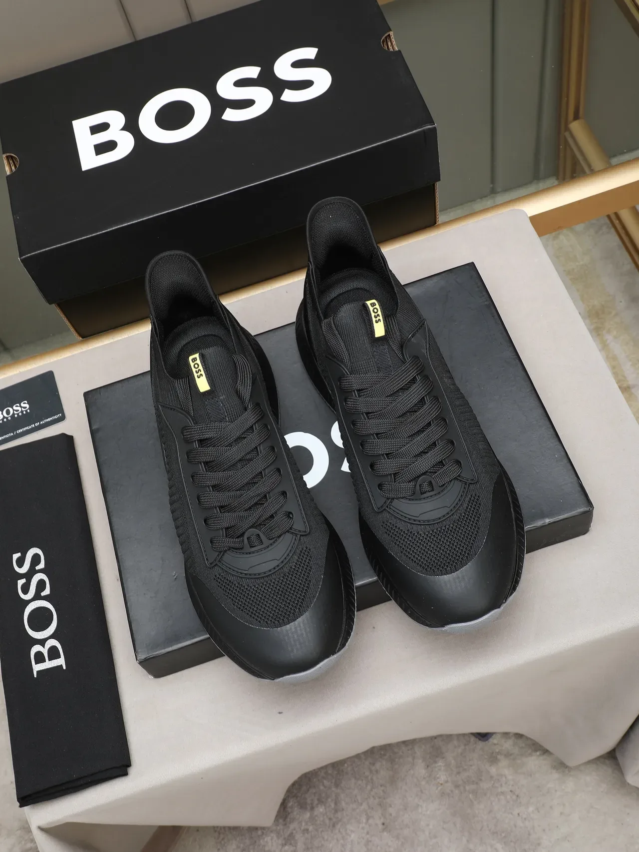 Hugo Boss Black Knit Upper Lifestyle Sneaker 2