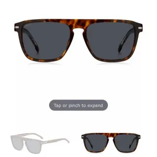 Hugo Boss BOSS 1599/S Tortoiseshell Rectangular Sunglasses