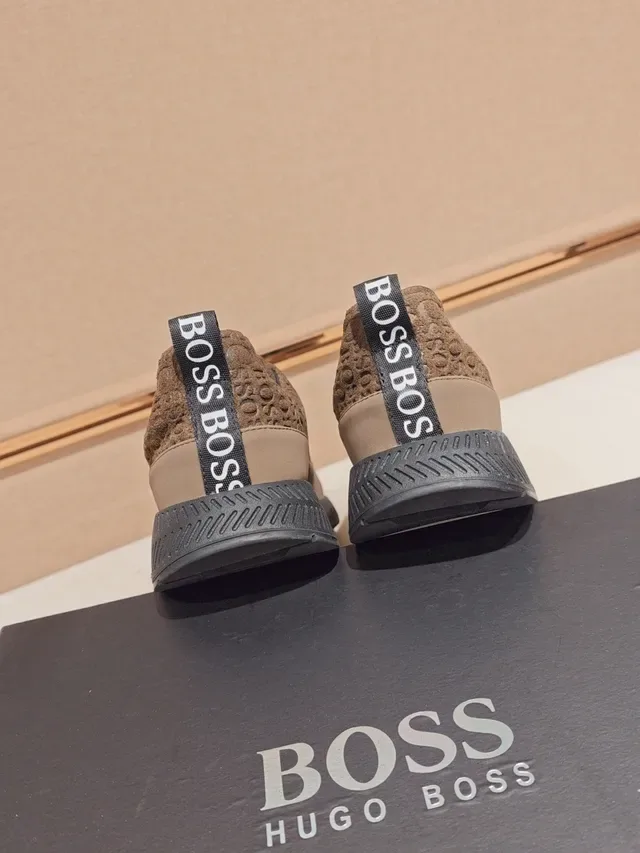 Hugo Boss Monogram Slip-On Brown Lifestyle Sneakers 3