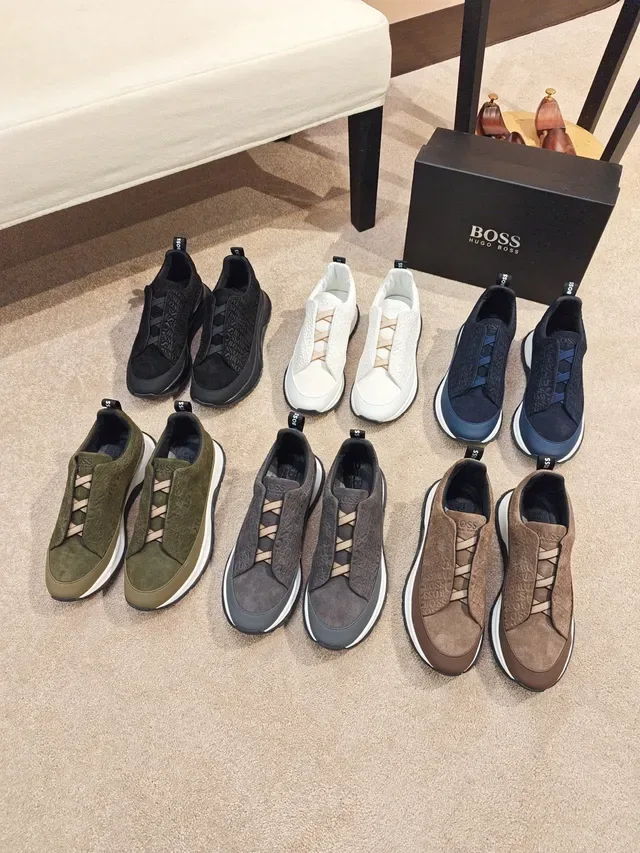 Hugo Boss Monogrammed Slip-On All-Black Lifestyle Sneaker 2