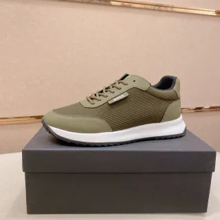 Hugo Boss حذاء أسلوب حياة نسيج أخضر زيتوني ريب