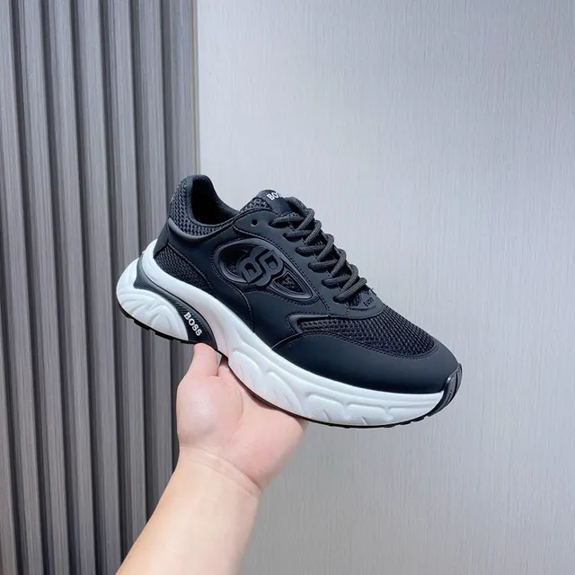 Hugo Boss Runner Black and White Chunky Sneakers 3