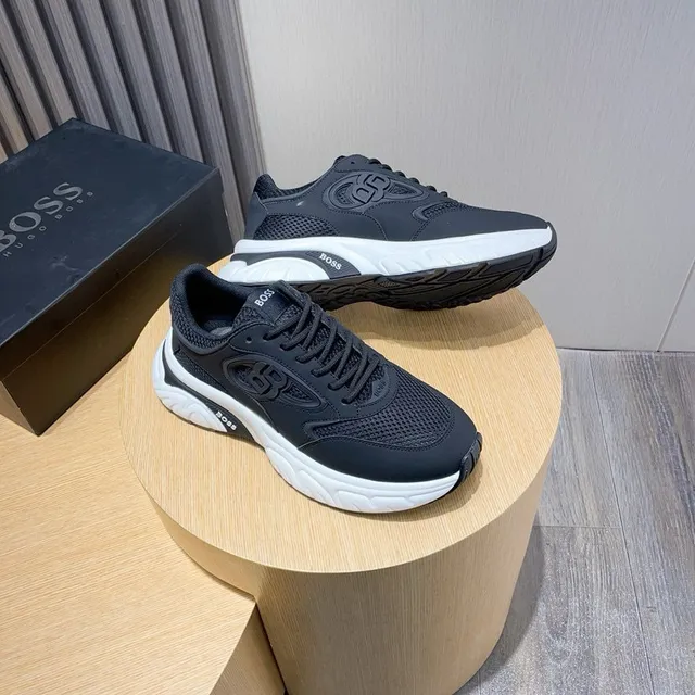 Hugo Boss Runner Black and White Chunky Sneakers 6