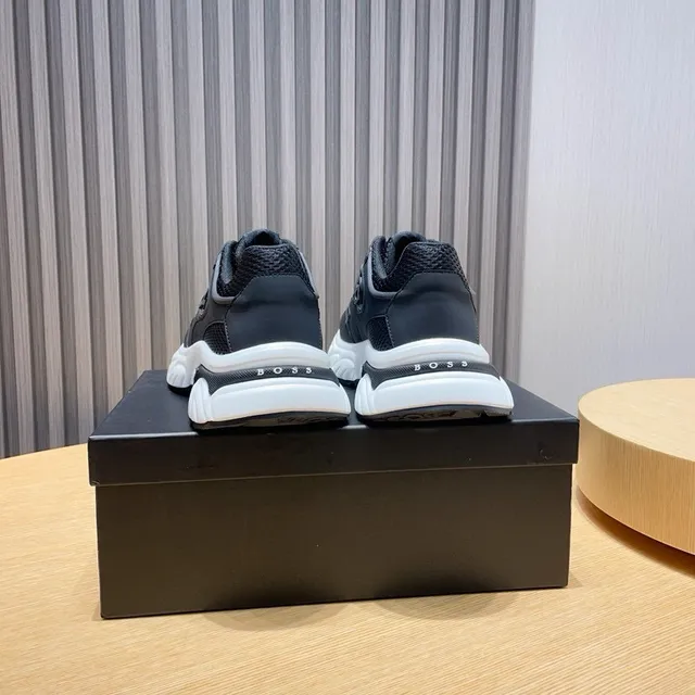 Hugo Boss Runner Black and White Chunky Sneakers 7