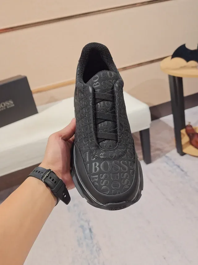 Hugo Boss Speed Trainer Monogrammed Slip-On Chunky Sneakers 6