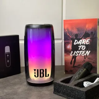 JBL Pulse Purple Black Cylindrical Translucent Body Portable Speaker