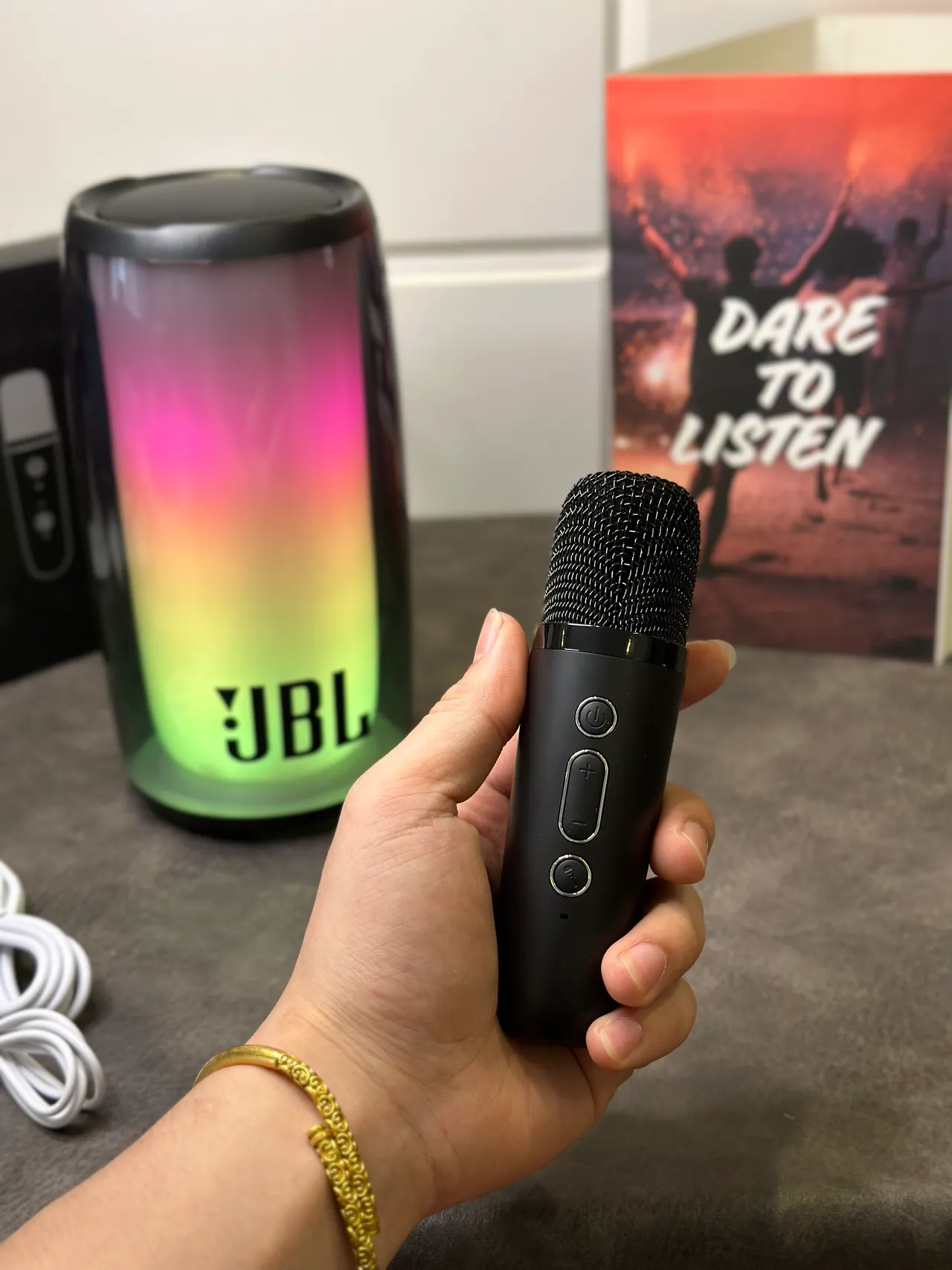 JBL Pulse Purple Black Cylindrical Translucent Body Portable Speaker 4