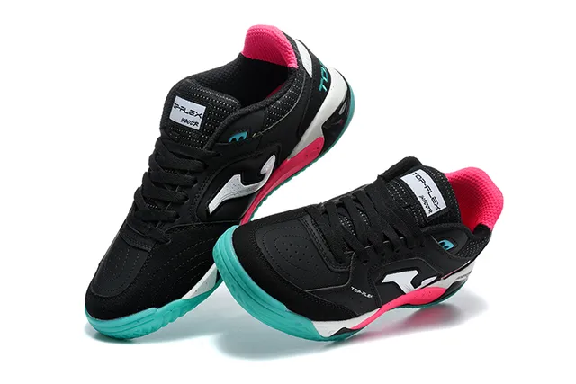 Joma Black Pink Low-Top Lace-Up Synthetic Mesh And Leather Upper Sneakers 2