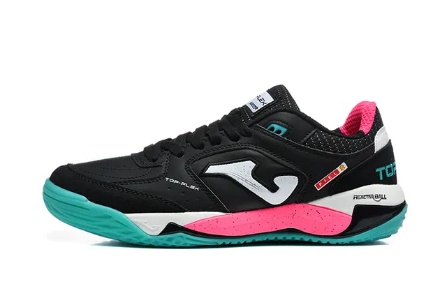 Joma Black Pink Low-Top Lace-Up Synthetic Mesh And Leather Upper Sneakers 9