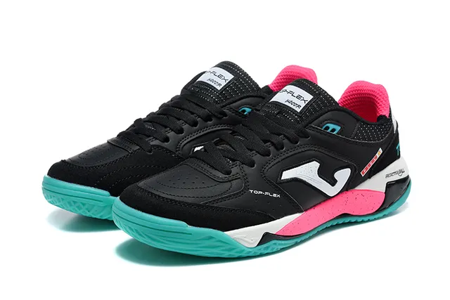 Joma Black Pink Low-Top Lace-Up Synthetic Mesh And Leather Upper Sneakers 10