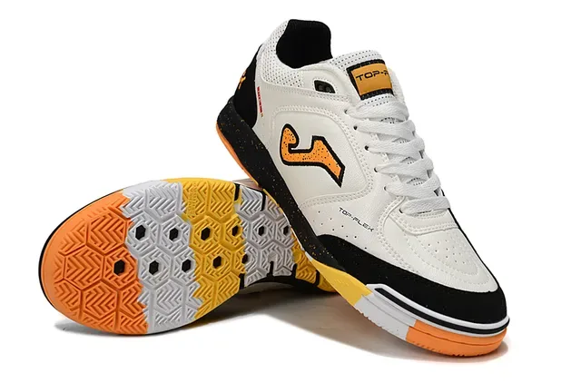 Joma Top-Flex White Black Lace-Up Perforated Mesh Upper Sneakers 4