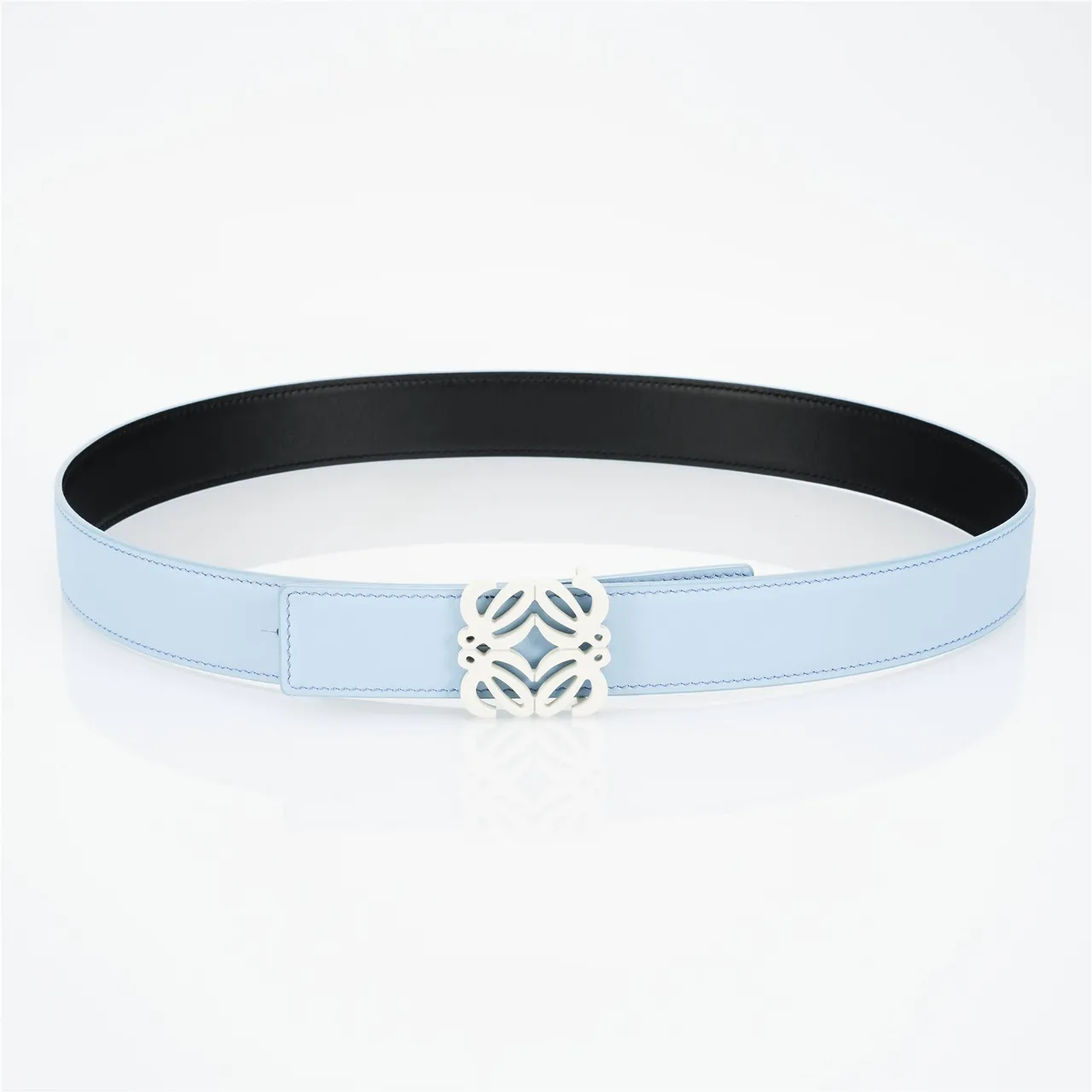 Loewe Anagram Belt Light Blue Smooth Leather Belt 8