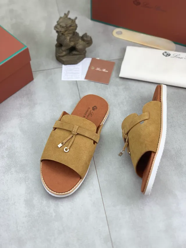 Loewe أسود بيج مفتوح الأصابع شريحة جلد علوي شبشب 12