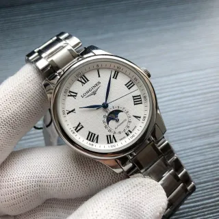 Longines Master Collection White Dial Moonphase Mechanical Watch